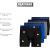 imageadidas Mens Core Stretch Cotton Boxer Brief Underwear 4PackBlackCollegiate Royal BlueOnix Grey