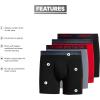 imageadidas Mens Core Stretch Cotton Boxer Brief Underwear 4PackBlackPower RedOnix Grey