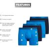 imageadidas Mens Core Stretch Cotton Boxer Brief Underwear 4PackBlue RushLegend Ink Blue