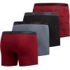 imageadidas Mens Core Stretch Cotton Boxer Brief Underwear 4PackCollegiate BurgundyBlackOnix Grey