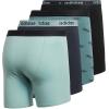 imageadidas Mens Core Stretch Cotton Boxer Brief Underwear 4PackHazy Emerald GreenHazy GreenBlack