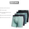 imageadidas Mens Core Stretch Cotton Boxer Brief Underwear 4PackHazy Emerald GreenHazy GreenBlack