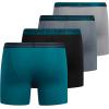 imageadidas Mens Core Stretch Cotton Boxer Brief Underwear 4PackLegacy Teal GreenBlackOnix Grey