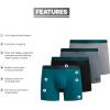 imageadidas Mens Core Stretch Cotton Boxer Brief Underwear 4PackLegacy Teal GreenBlackOnix Grey