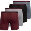 imageadidas Mens Core Stretch Cotton Boxer Brief Underwear 4PackShadow RedBlackGrey