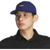 imageadidas Mens Court Slight Pre Curve Brim Relaxed Crown Strapback Retro Style HatDark BlueBlackWhite