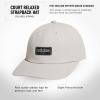 imageadidas Mens Court Slight Pre Curve Brim Relaxed Crown Strapback Retro Style HatWonder Alumina GreyBlack