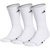 imageadidas Mens Cushioned Crew Socks 3PairWhiteBlackClear Onix Grey