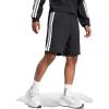 imageadidas Mens Essentials 3Stripes Fleece 9inch ShortsBlack  White