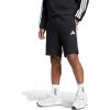 imageadidas Mens Essentials 3Stripes Fleece 9inch ShortsBlack  White