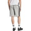 imageadidas Mens Essentials 3Stripes Fleece 9inch ShortsDark Grey HeatherWhite