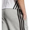 imageadidas Mens Essentials 3Stripes Fleece 9inch ShortsDark Grey HeatherWhite