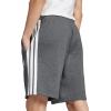 imageadidas Mens Essentials 3Stripes Fleece 9inch ShortsMedium Grey HeatherBlack