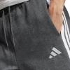 imageadidas Mens Essentials 3Stripes Fleece 9inch ShortsMedium Grey HeatherBlack