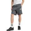 imageadidas Mens Essentials 3Stripes Fleece 9inch ShortsMedium Grey HeatherBlack