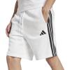 imageadidas Mens Essentials 3Stripes Fleece 9inch ShortsWhiteBlack