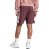 imageadidas Mens Essentials 3Stripes French Terry 7Inch ShortsAurora RubyWhite