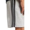 imageadidas Mens Essentials 3Stripes French Terry 7Inch ShortsMedium Grey HeatherBlack