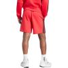 imageadidas Mens Essentials 3Stripes French Terry 7Inch ShortsPure RubyBlack