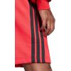 imageadidas Mens Essentials 3Stripes French Terry 7Inch ShortsPure RubyBlack