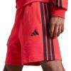 imageadidas Mens Essentials 3Stripes French Terry 7Inch ShortsPure RubyBlack
