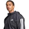 imageadidas Mens Essentials 3Stripes WindbreakerBlackWhite