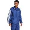 imageadidas Mens Essentials 3Stripes WindbreakerDark BlueWhite
