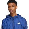 imageadidas Mens Essentials 3Stripes WindbreakerDark BlueWhite
