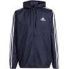 imageadidas Mens Essentials 3Stripes WindbreakerLegend Ink