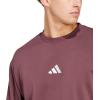 imageadidas Mens Essentials Feel Cozy Fleece SweatshirtAurora RubyWhite