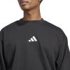 imageadidas Mens Essentials Feel Cozy Fleece SweatshirtBlackWhite