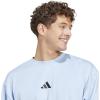imageadidas Mens Essentials Feel Cozy Fleece SweatshirtBlueBlack