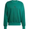 imageadidas Mens Essentials Feel Cozy Fleece SweatshirtCollegiate GreenBlack