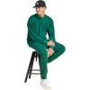 imageadidas Mens Essentials Feel Cozy Fleece SweatshirtCollegiate GreenBlack