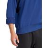 imageadidas Mens Essentials Feel Cozy Fleece SweatshirtDark BlueWhite