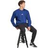 imageadidas Mens Essentials Feel Cozy Fleece SweatshirtDark BlueWhite
