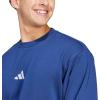 imageadidas Mens Essentials Feel Cozy Fleece SweatshirtDark BlueWhite
