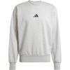 imageadidas Mens Essentials Feel Cozy Fleece SweatshirtMedium Grey HeatherBlack