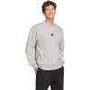 imageadidas Mens Essentials Feel Cozy Fleece SweatshirtMedium Grey HeatherBlack