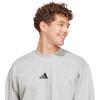 imageadidas Mens Essentials Feel Cozy Fleece SweatshirtMedium Grey HeatherBlack