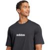 imageadidas Mens Essentials Linear Single Jersey TShirtBlackWhite