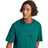 imageadidas Mens Essentials Linear Single Jersey TShirtCollegiate GreenBlack