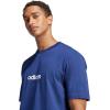 imageadidas Mens Essentials Linear Single Jersey TShirtDark BlueWhite