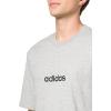 imageadidas Mens Essentials Linear Single Jersey TShirtGrey HeatherBlack