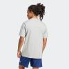 imageadidas Mens Essentials Linear Single Jersey TShirtGrey HeatherBlack