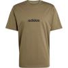 imageadidas Mens Essentials Linear Single Jersey TShirtOlive StrataBlack
