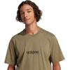 imageadidas Mens Essentials Linear Single Jersey TShirtOlive StrataBlack