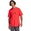 imageadidas Mens Essentials Linear Single Jersey TShirtPure RubyBlack