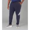 imageadidas Mens Essentials Logo Tapered Badge SweatpantsInk