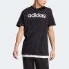 imageadidas Mens Essentials Single Jersey Linear Embroidered Logo TShirtBlack